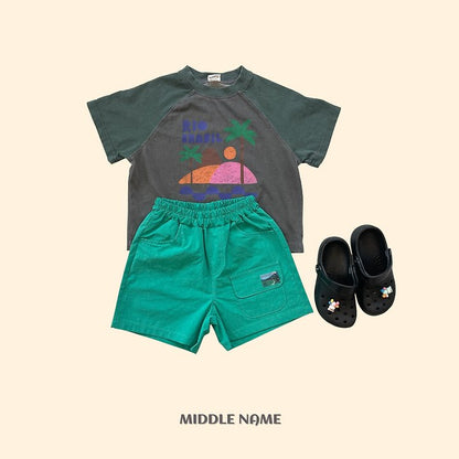 【予約】pigment palm tree T / middle nameS-JM