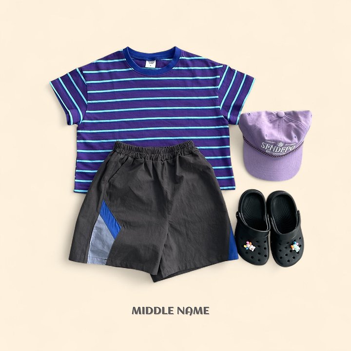 【予約】color block pants / middle nameS-JM
