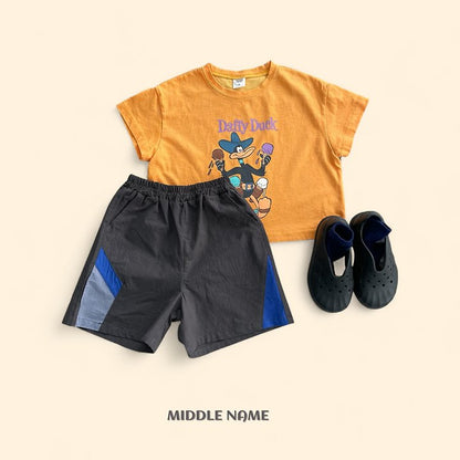 【予約】color block pants / middle nameS-JM