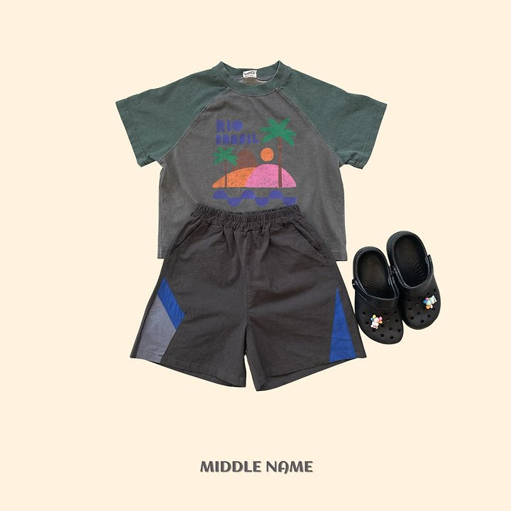 【予約】color block pants / middle nameS-JM