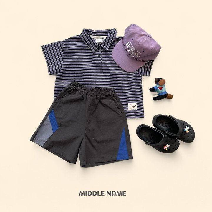 【予約】color block pants / middle nameS-JM