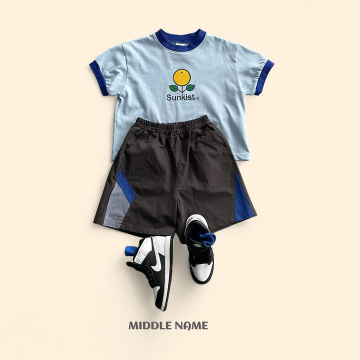 【予約】color block pants / middle nameS-JM