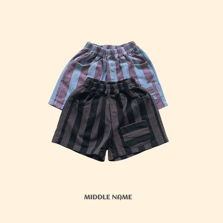【予約】pocket stripe pants / middle nameS-JM