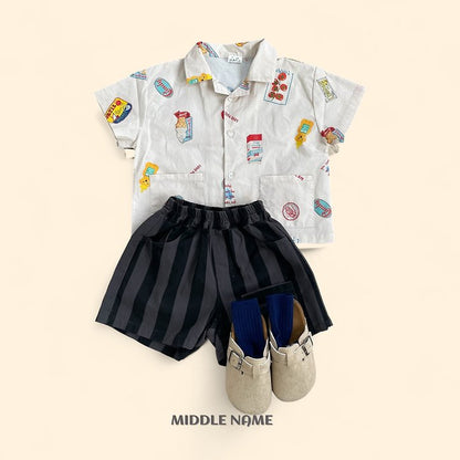 【予約】pocket stripe pants / middle nameS-JM