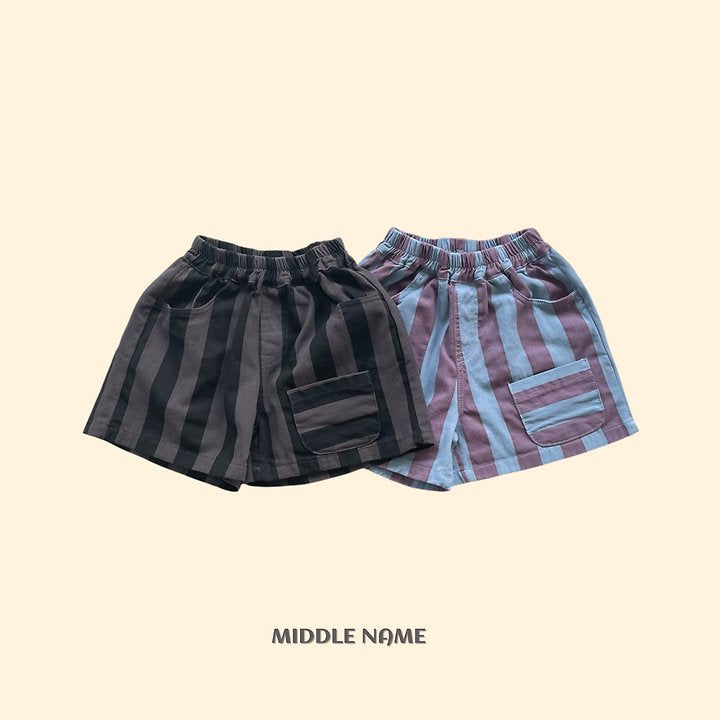 【予約】pocket stripe pants / middle nameS-JM