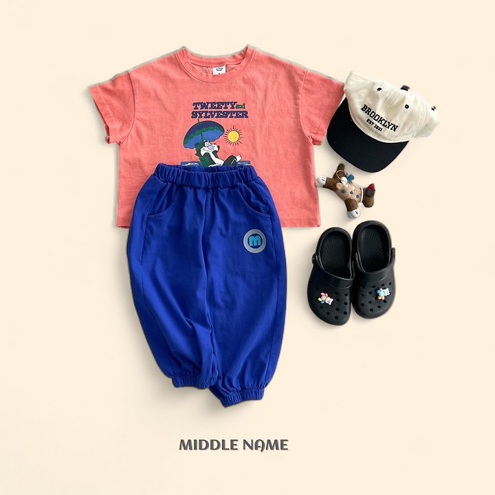 【予約】ｍ color jogger pants / middle nameS-JM
