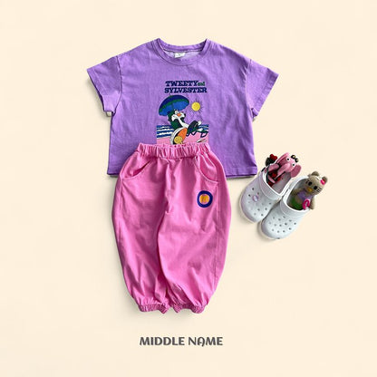 【予約】ｍ color jogger pants / middle nameS-JM