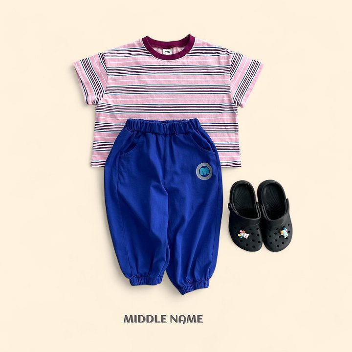【予約】ｍ color jogger pants / middle nameS-JM