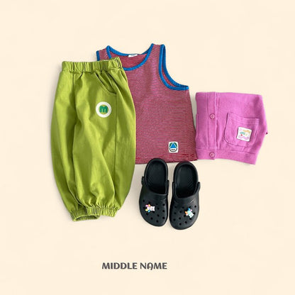 【予約】rappa bicolor sleeveless / middle nameS-JM