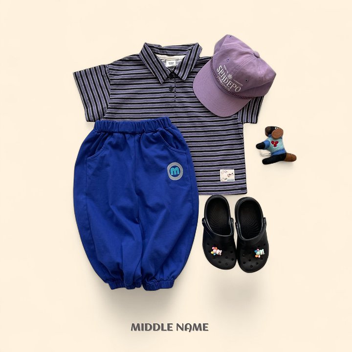 【予約】ｍ color jogger pants / middle nameS-JM