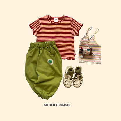 【予約】ｍ color jogger pants / middle nameS-JM
