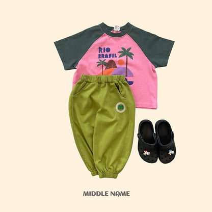 【予約】ｍ color jogger pants / middle nameS-JM