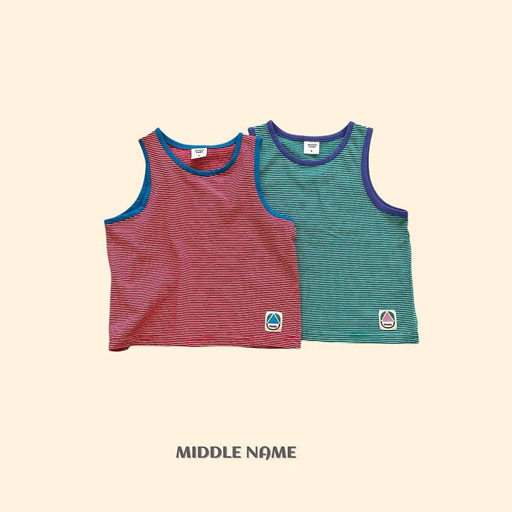 【予約】rappa bicolor sleeveless / middle nameS-JM
