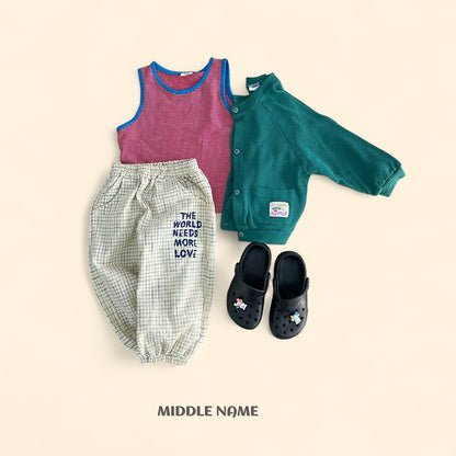 【予約】rappa bicolor sleeveless / middle nameS-JM