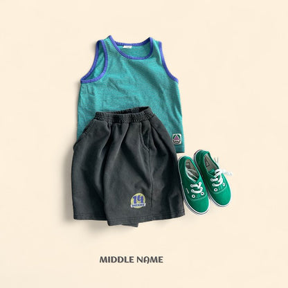 【予約】rappa bicolor sleeveless / middle nameS-JM