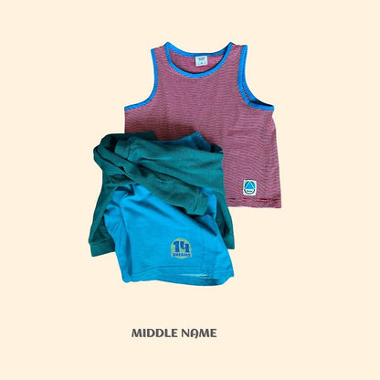 【予約】rappa bicolor sleeveless / middle nameS-JM