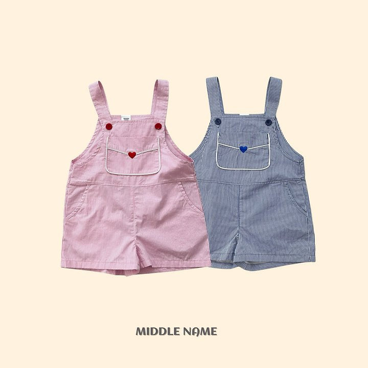【予約】heart overall / middle nameS-JM