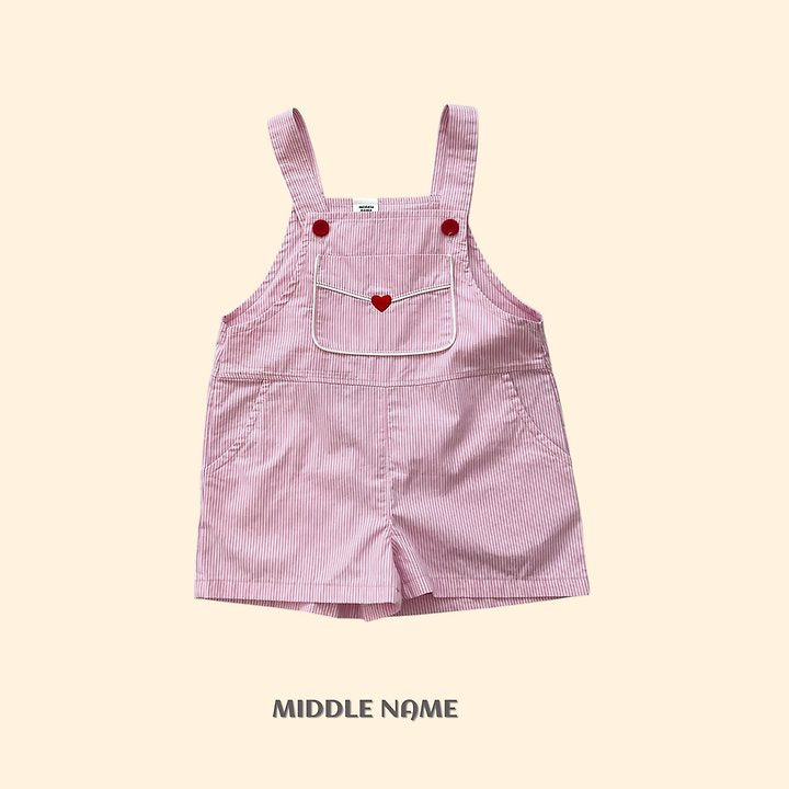 【予約】heart overall / middle nameS-JM