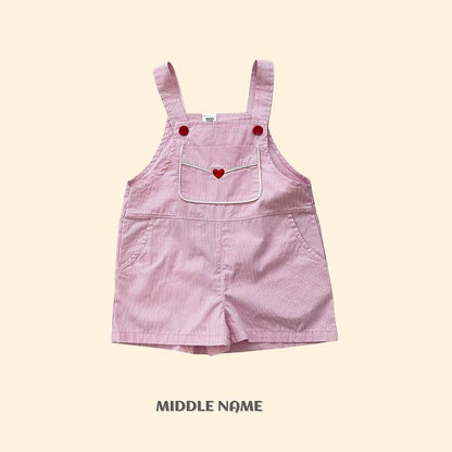 【予約】heart overall / middle nameS-JM