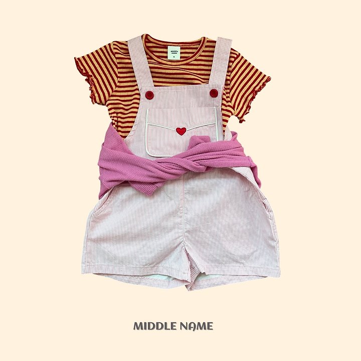 【予約】heart overall / middle nameS-JM