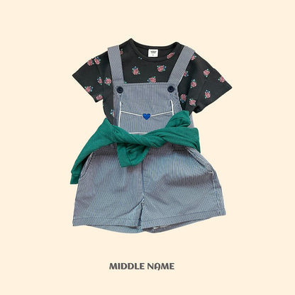 【予約】heart overall / middle nameS-JM