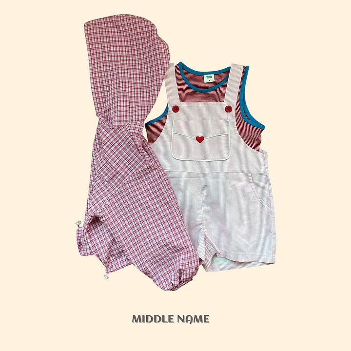 【予約】heart overall / middle nameS-JM