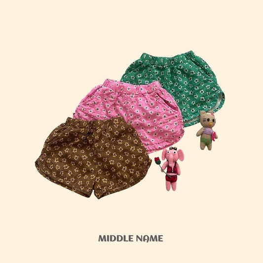 【予約】Vintage flower pants / middle nameS-JM
