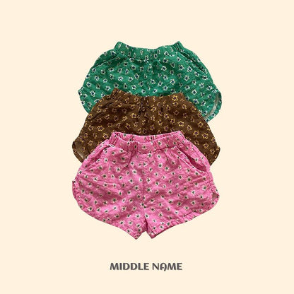 【予約】Vintage flower pants / middle nameS-JM