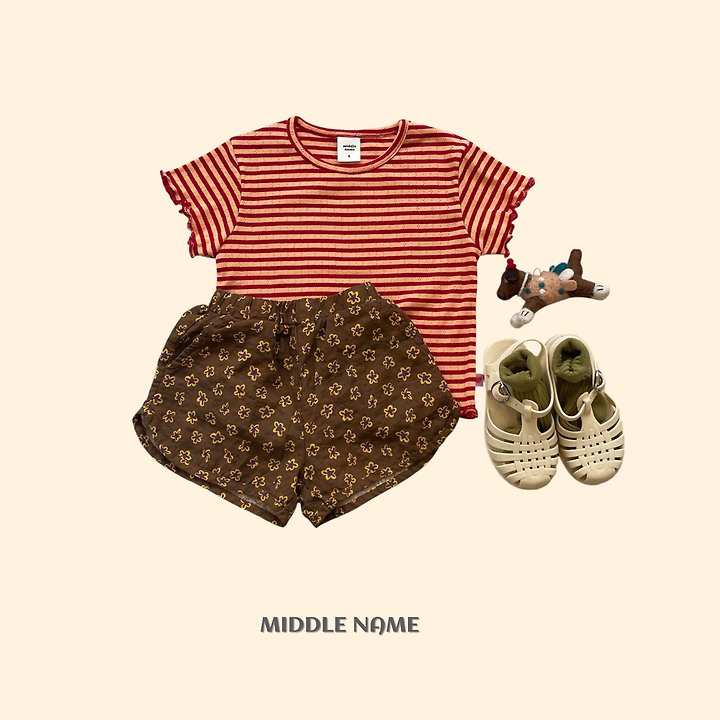 【予約】Vintage flower pants / middle nameS-JM