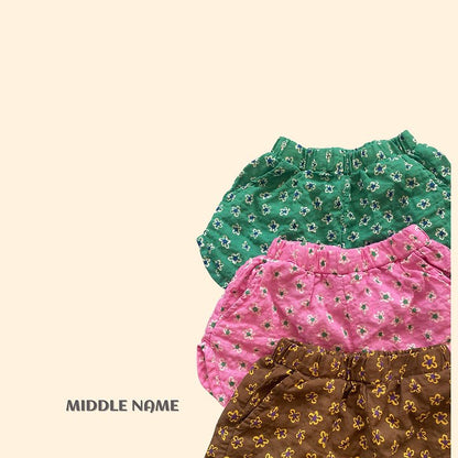 【予約】Vintage flower pants / middle nameS-JM