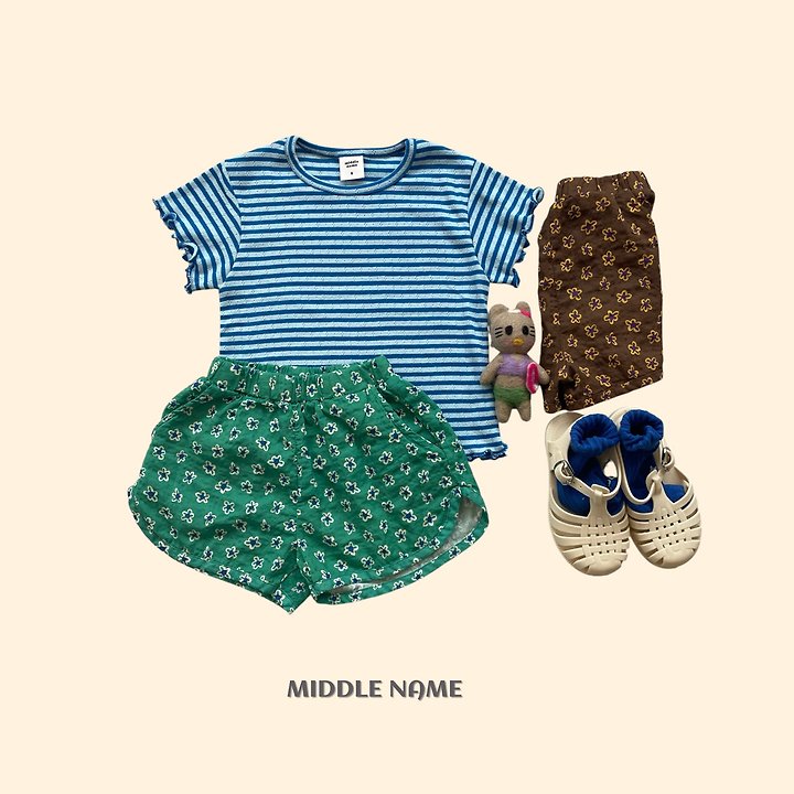 【予約】Vintage flower pants / middle nameS-JM