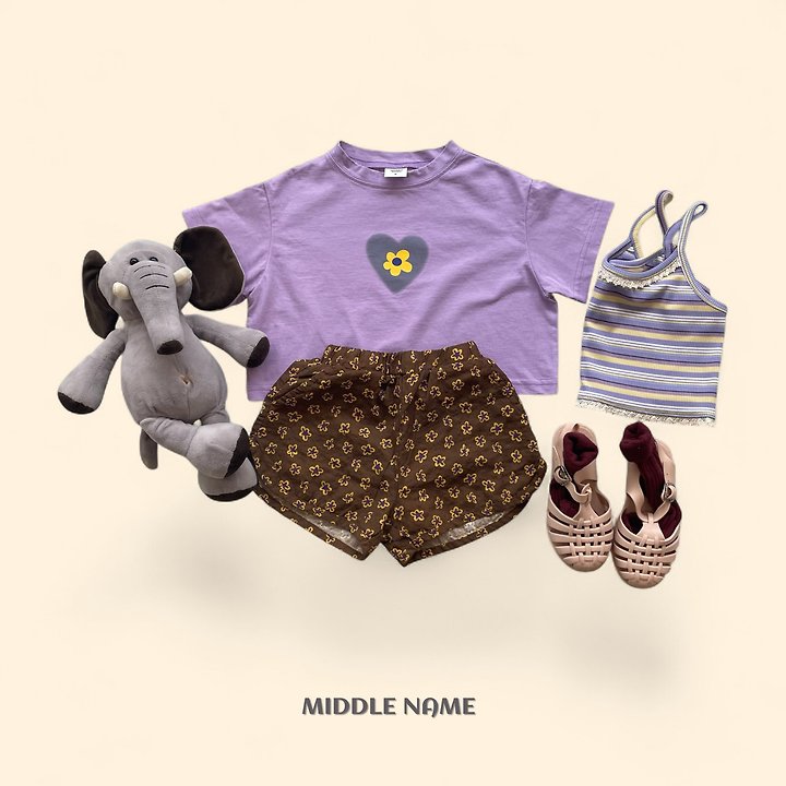 【予約】Vintage flower pants / middle nameS-JM
