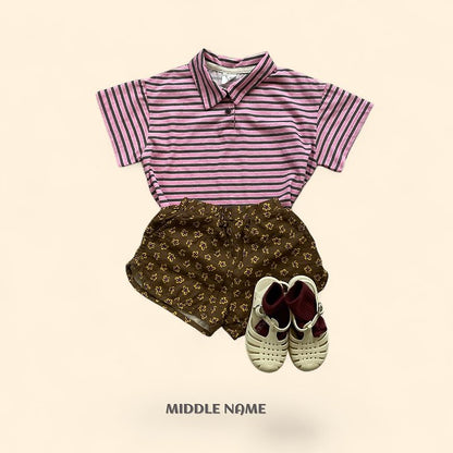 【予約】Vintage flower pants / middle nameS-JM