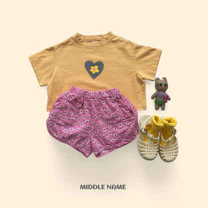 【予約】Vintage flower pants / middle nameS-JM