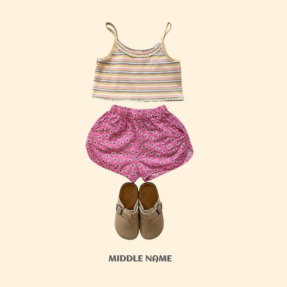 【予約】Vintage flower pants / middle nameS-JM