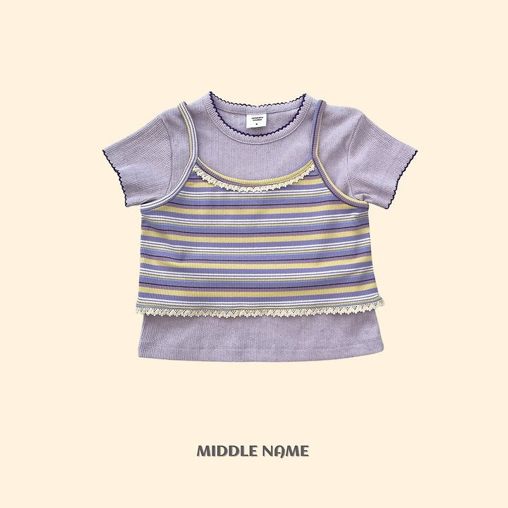 【予約】border camisole / middle nameS-JM 단레이스