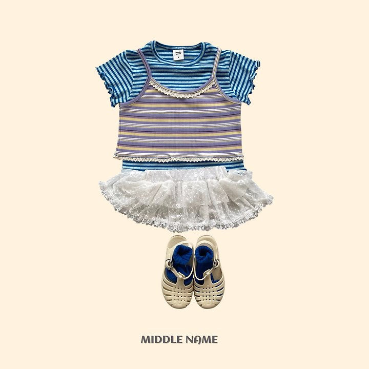 【予約】border camisole / middle nameS-JM 단레이스