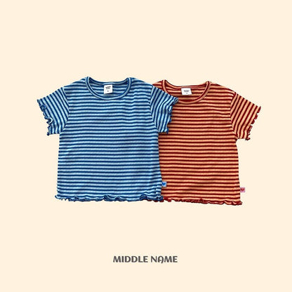 【予約】eyelet border T/ middle nameS-JM
