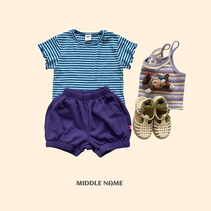 【予約】eyelet border T/ middle nameS-JM