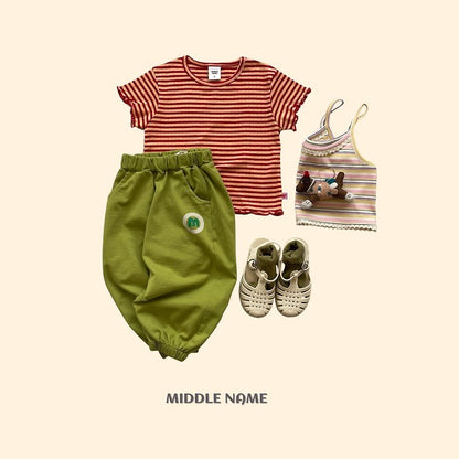 【予約】eyelet border T/ middle nameS-JM