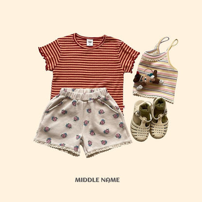 【予約】eyelet border T/ middle nameS-JM