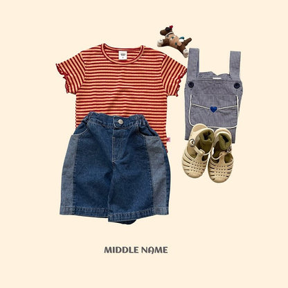 【予約】eyelet border T/ middle nameS-JM