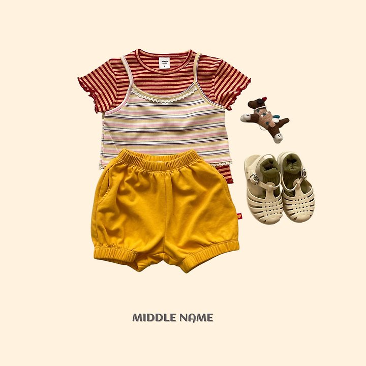 【予約】eyelet border T/ middle nameS-JM
