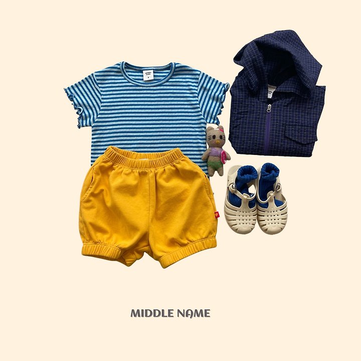 【予約】eyelet border T/ middle nameS-JM