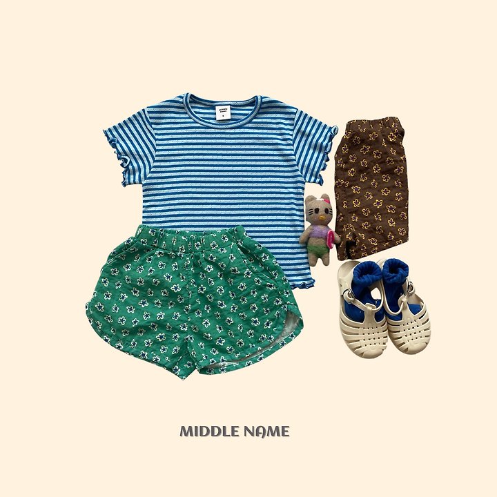 【予約】eyelet border T/ middle nameS-JM