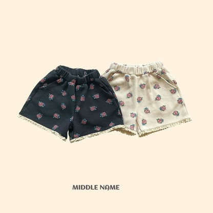 【予約】Vintage flower waffle pants / middle nameS-JM