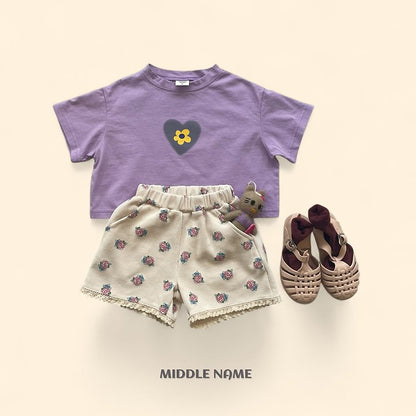 【予約】Vintage flower waffle pants / middle nameS-JM