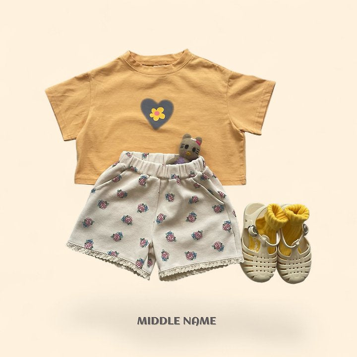 【予約】Vintage flower waffle pants / middle nameS-JM