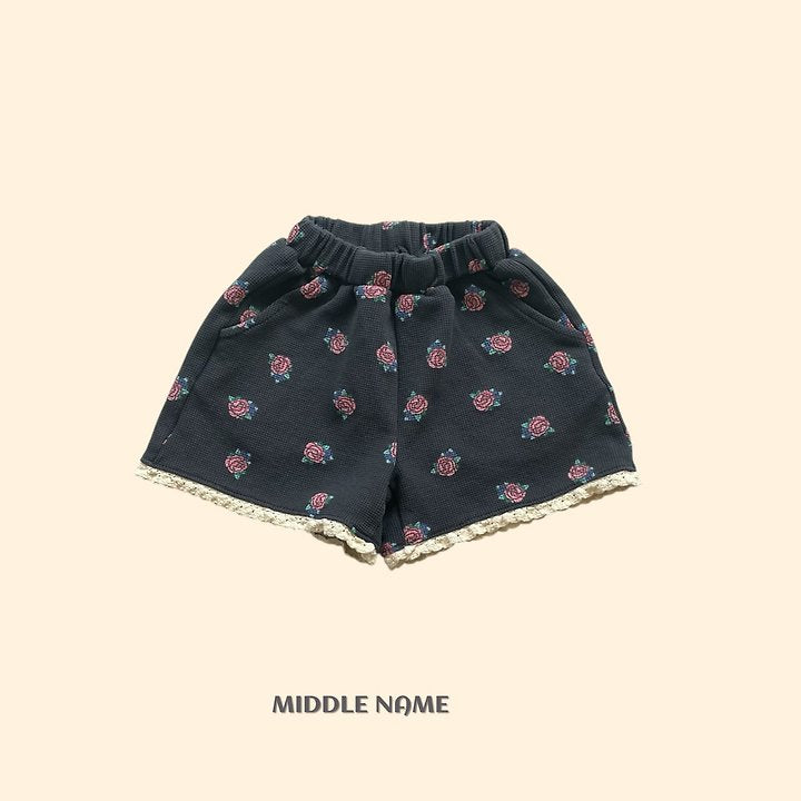 【予約】Vintage flower waffle pants / middle nameS-JM