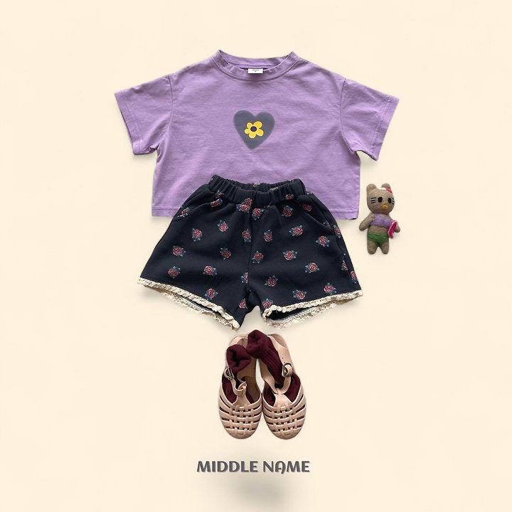 【予約】Vintage flower waffle pants / middle nameS-JM